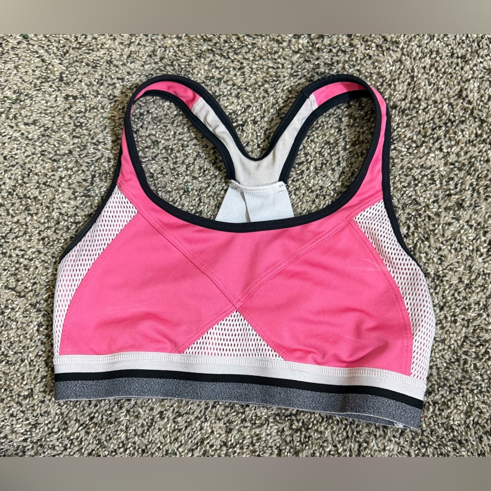 Champion Pink and Gray Womens Sports Bra
